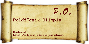 Polácsik Olimpia névjegykártya